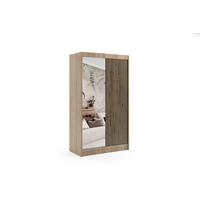KLEIDERSCHRANK VILAN mit Spiegel - 120 cm - Sonoma Eiche|Eiche Wotan - Eiche Wotan/Sonoma Eiche, Holzwerkstoff (120/215/61cm) - ALTDECOR