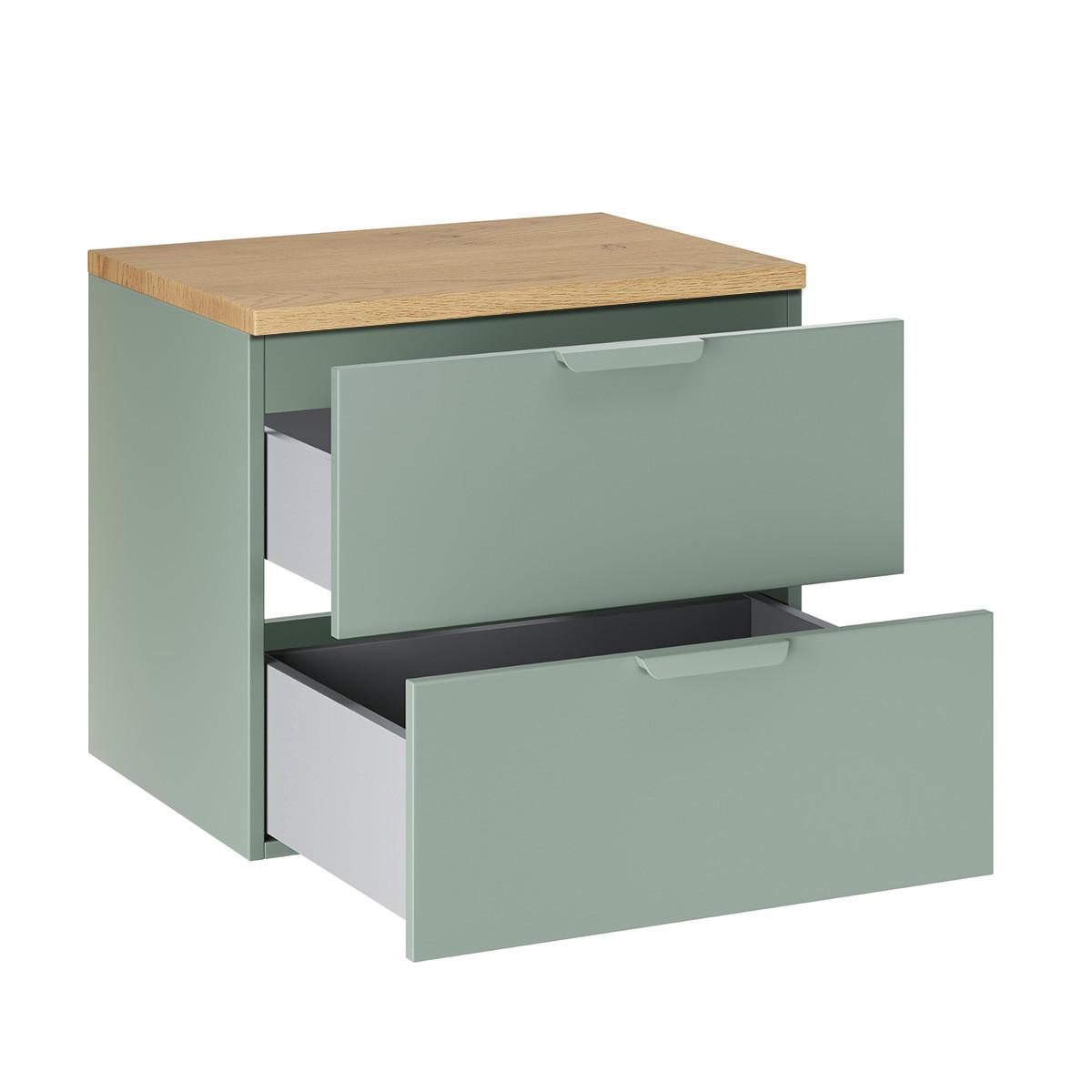 WASCHTISCHUNTERSCHRANK 60.6cm Oria 2er-Set Grün - Grün, Holzwerkstoff (60.6/50/46.5cm) - Petits-meubles
