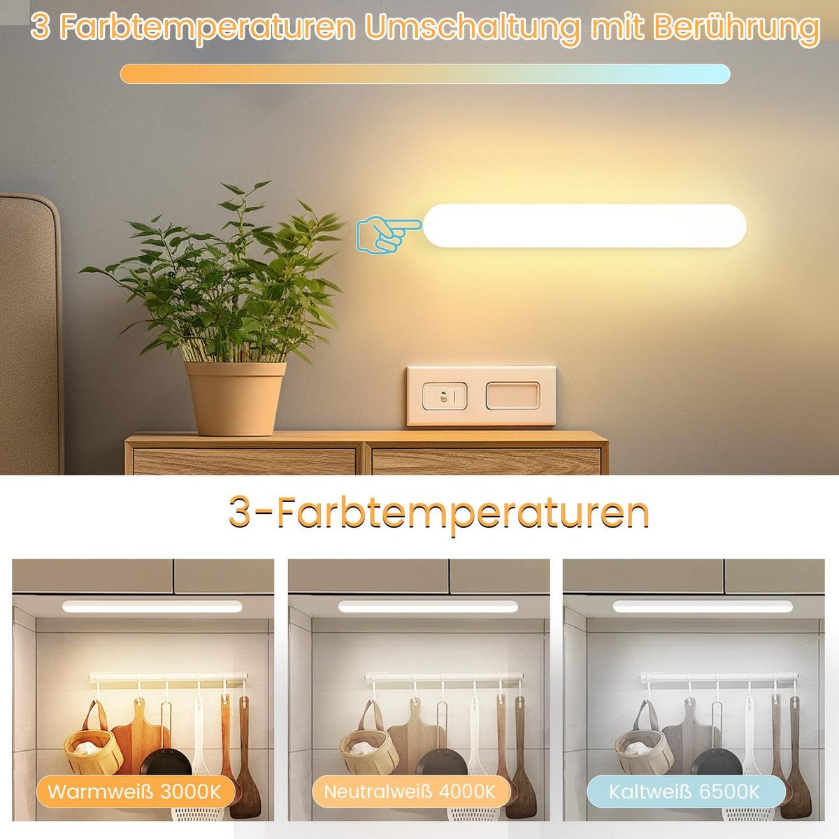 LED WANDLEUCHTE Elisabeth - Weiß, Kunststoff (6/4/24cm) - Nettlife