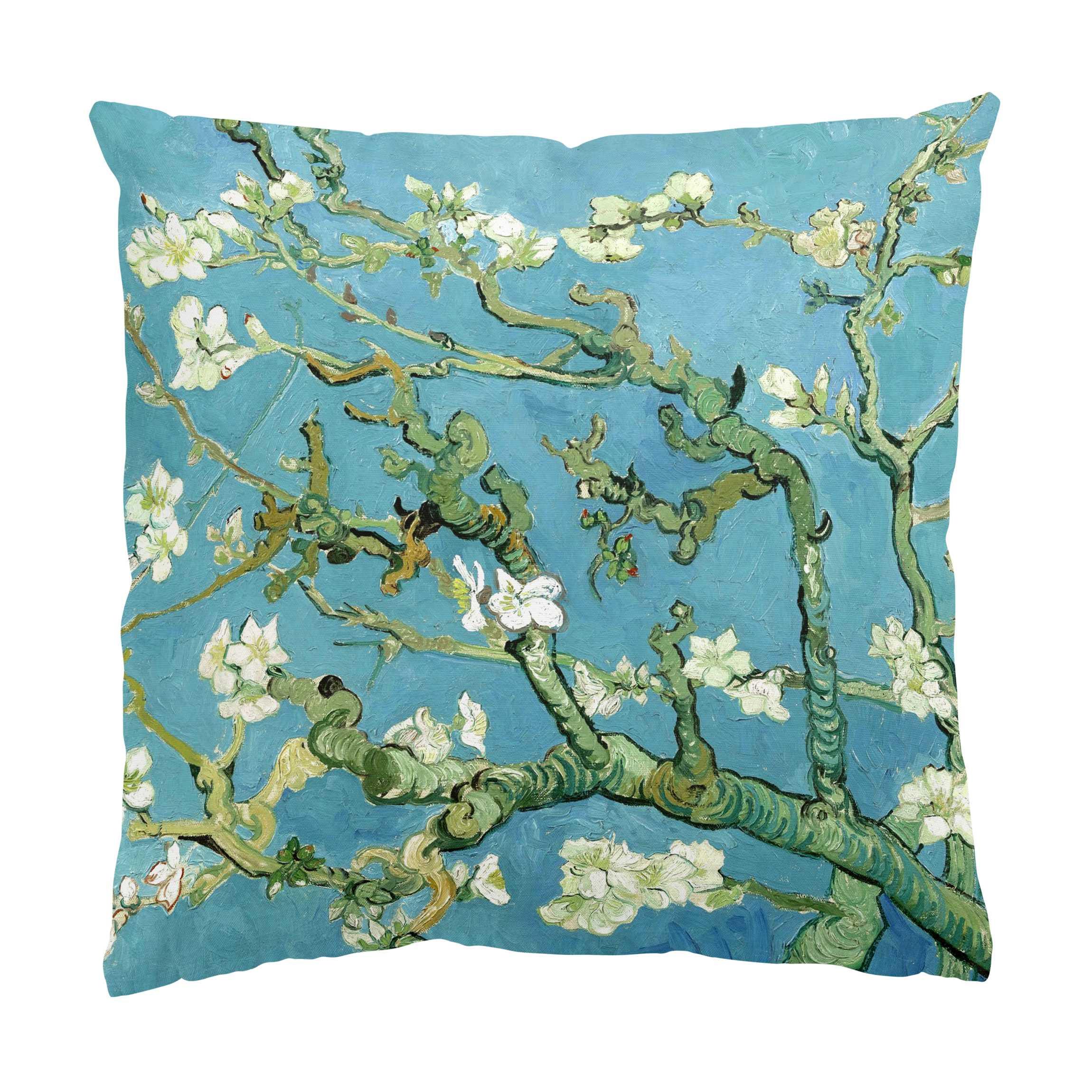DEKOKISSEN Vincent van Gogh - Mandelblüte 40/40 cm - Blau, Textil (40/40/10cm) - Bilderwelten