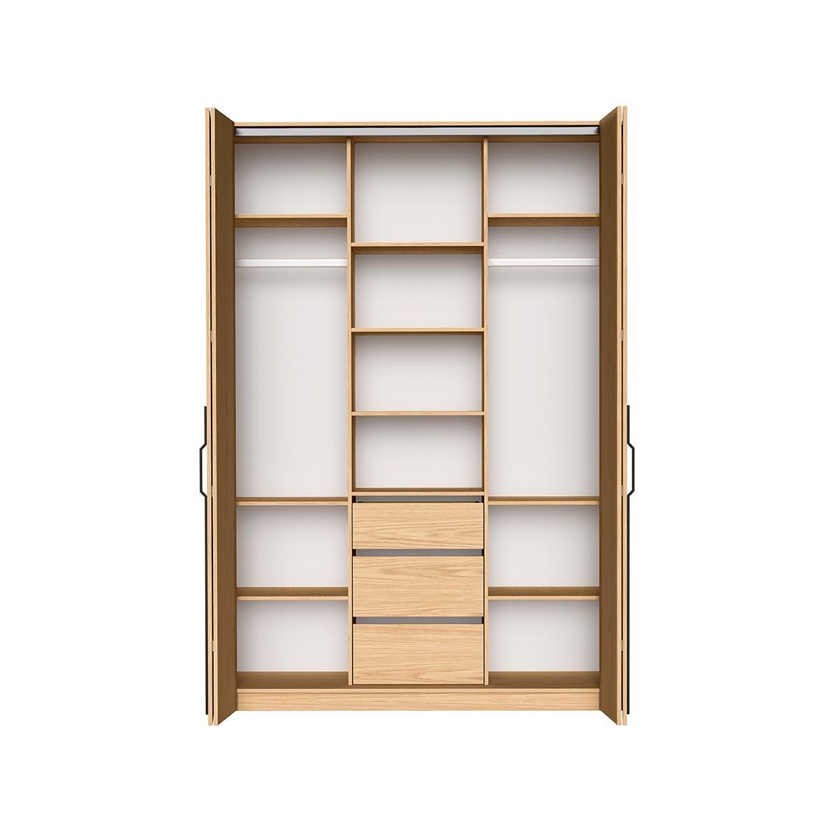 DREHTÜRENSCHRANK ANCONA 170/240/58cm 4-türig Eichefarben - Eichefarben, Holzwerkstoff (170/240/58cm) - MASSENO