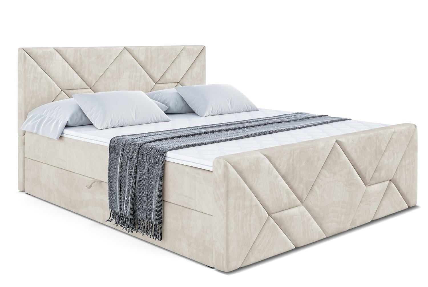 BOXBETT BARWA-Z - 180x200 cm - H3 - Ecru - Ecru, Holzwerkstoff (180/200cm) - ALTDECOR