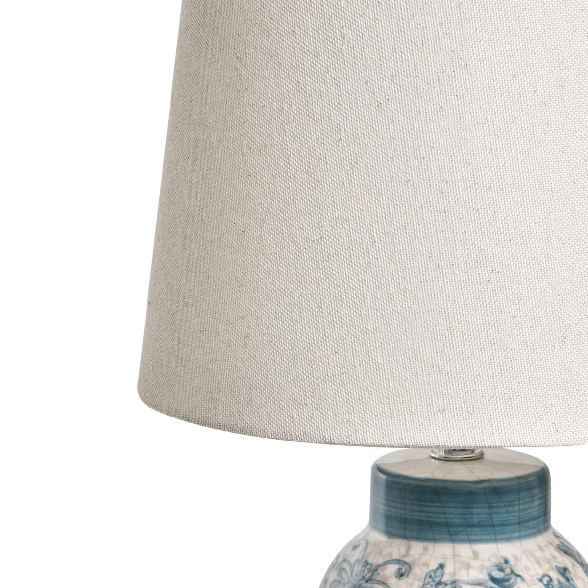 TISCHLAMPE Blau Lempa - Blau/Weiß, Keramik (23/23/45cm) - Beliani