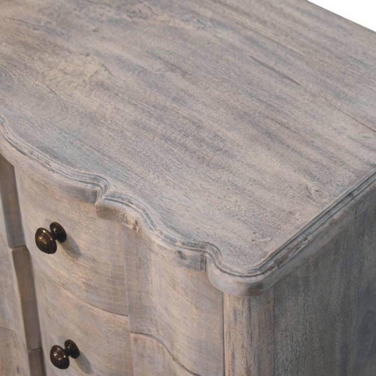 NACHTTISCH mit Acid-Wash-Finish, 3 Schubladen, grau - Grau, Holz (55/63/40cm) - Artisan Furniture