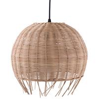 HÄNGELEUCHTE Drino 27/27/150 cm - Beige, Naturmaterialien (27/27/150cm) - Beliani