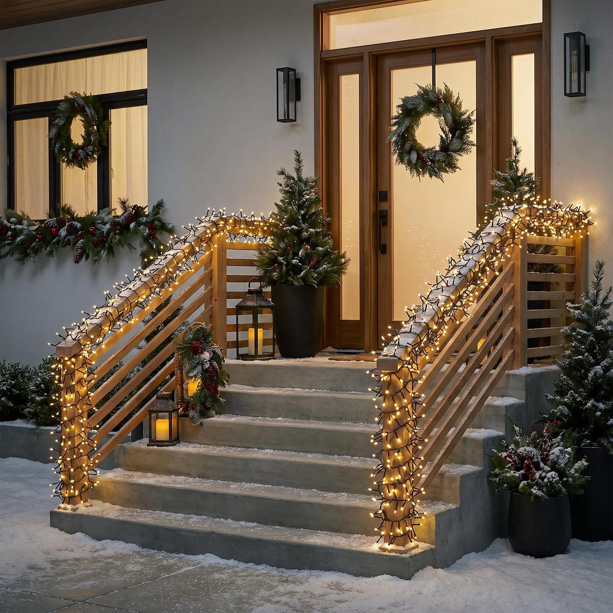 LED LICHTERKETTE Cluster Außen Innen 19,9 m Weihnachtsbeleuchtung 1536 LED Warmweiß - Weiß, Kunststoff (2290cm) - ECD-Germany