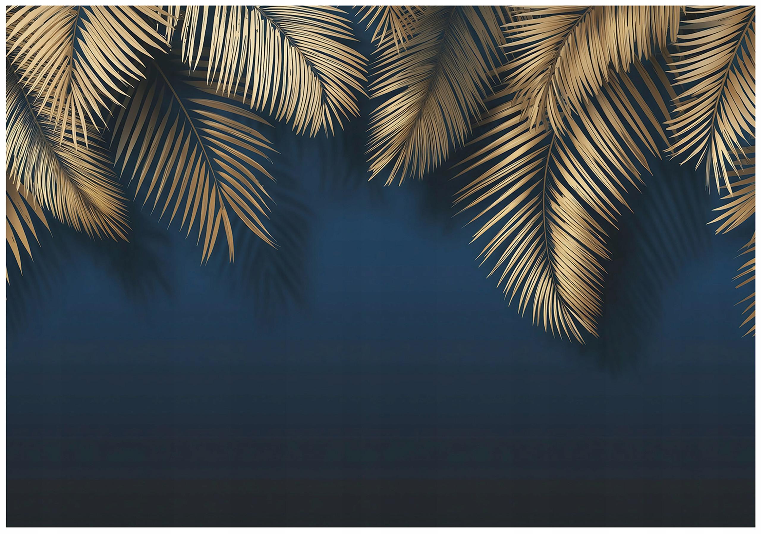 FOTOTAPETE Blätter Hängend Blau 400x280 cm - Multicolor, Papier (400/280cm) - Wallarena