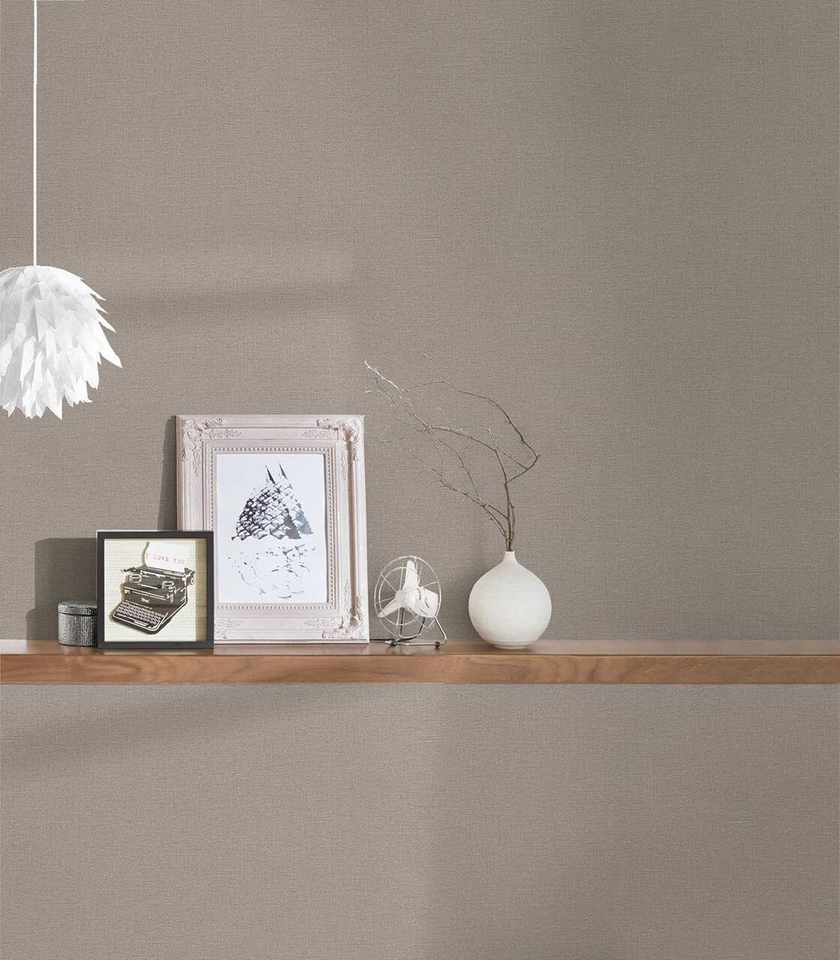 VLIESTAPETE Braun 53/1005 cm - Braun, Kunststoff/Textil (53/1cm) - KUNSTLOFT