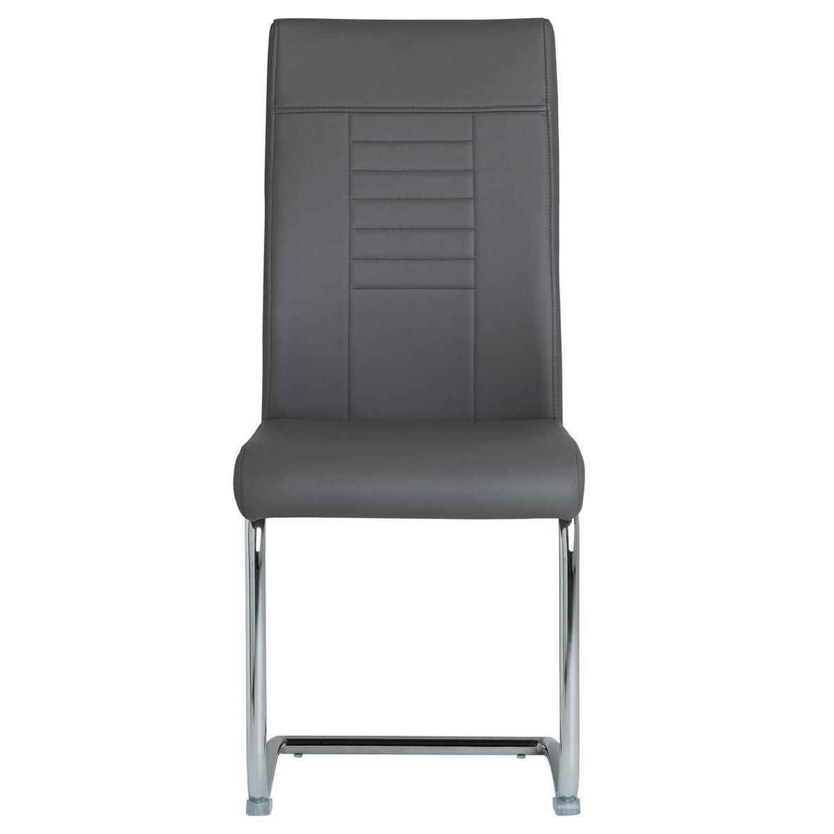 ESSZIMMERSTUHL LOANO 4er-Set dunkelgrau - Dunkelgrau, Textil (42/98/60cm) - CARO-Möbel