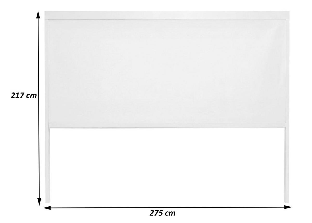 SEITENWAND FÜR PERGOLA Weiß - Weiß, Textil (275/217/10cm) - MCW