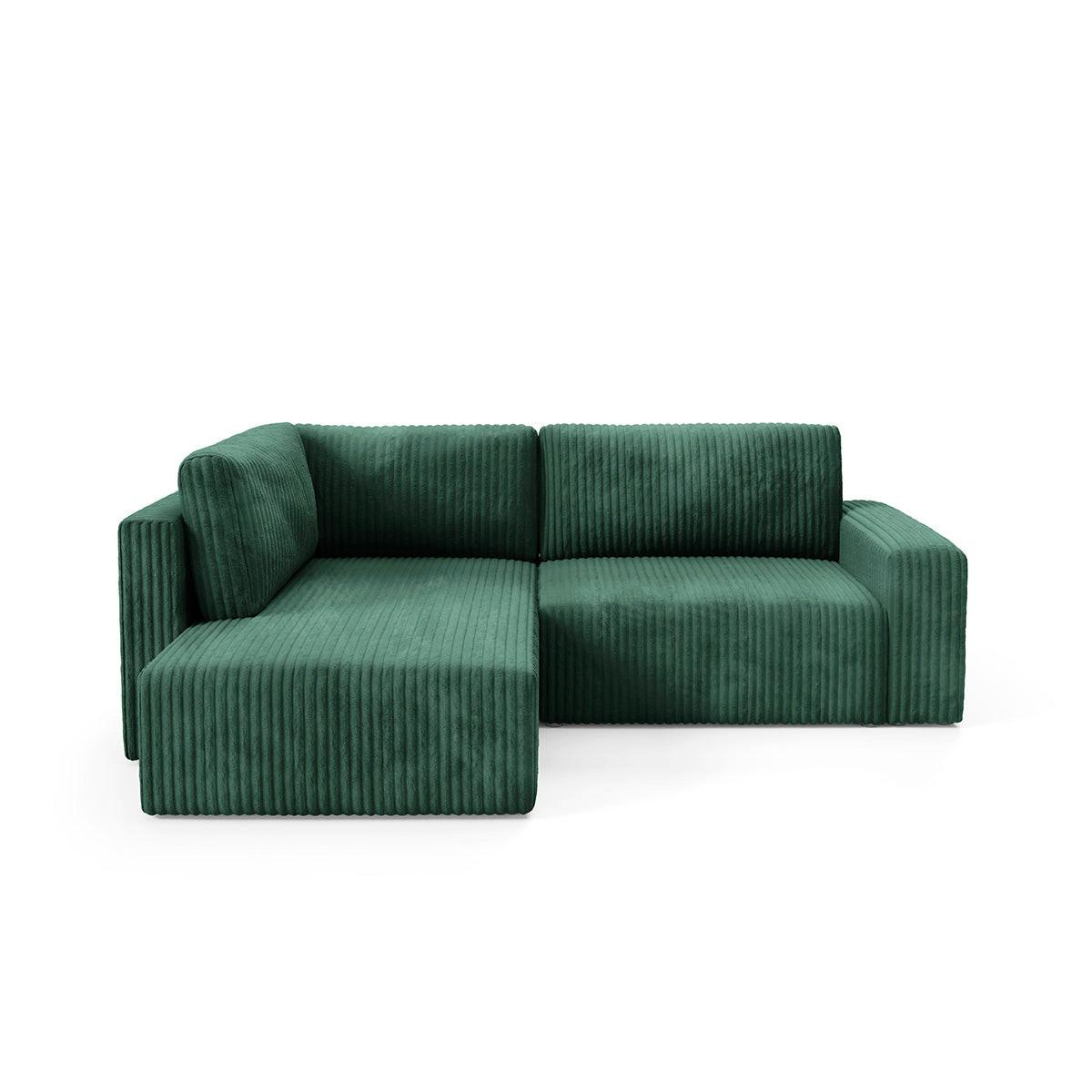 ECKSOFA Angela 4 Sitzplätze Tannengrün - Grün, Holz (245/182cm) - Petits-meubles