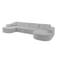 WOHNLANDSCHAFT TARO-U2 - 388x171x79,5 cm Grau - Grau, Holzwerkstoff/Textil (388/79.5/171cm) - ALTDECOR