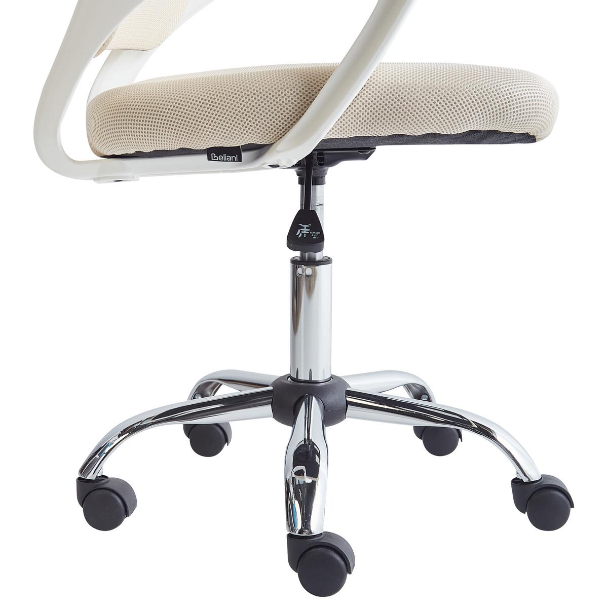 BÜROSTUHL Beige Solid - Beige, Textil (60/88/60cm) - Beliani
