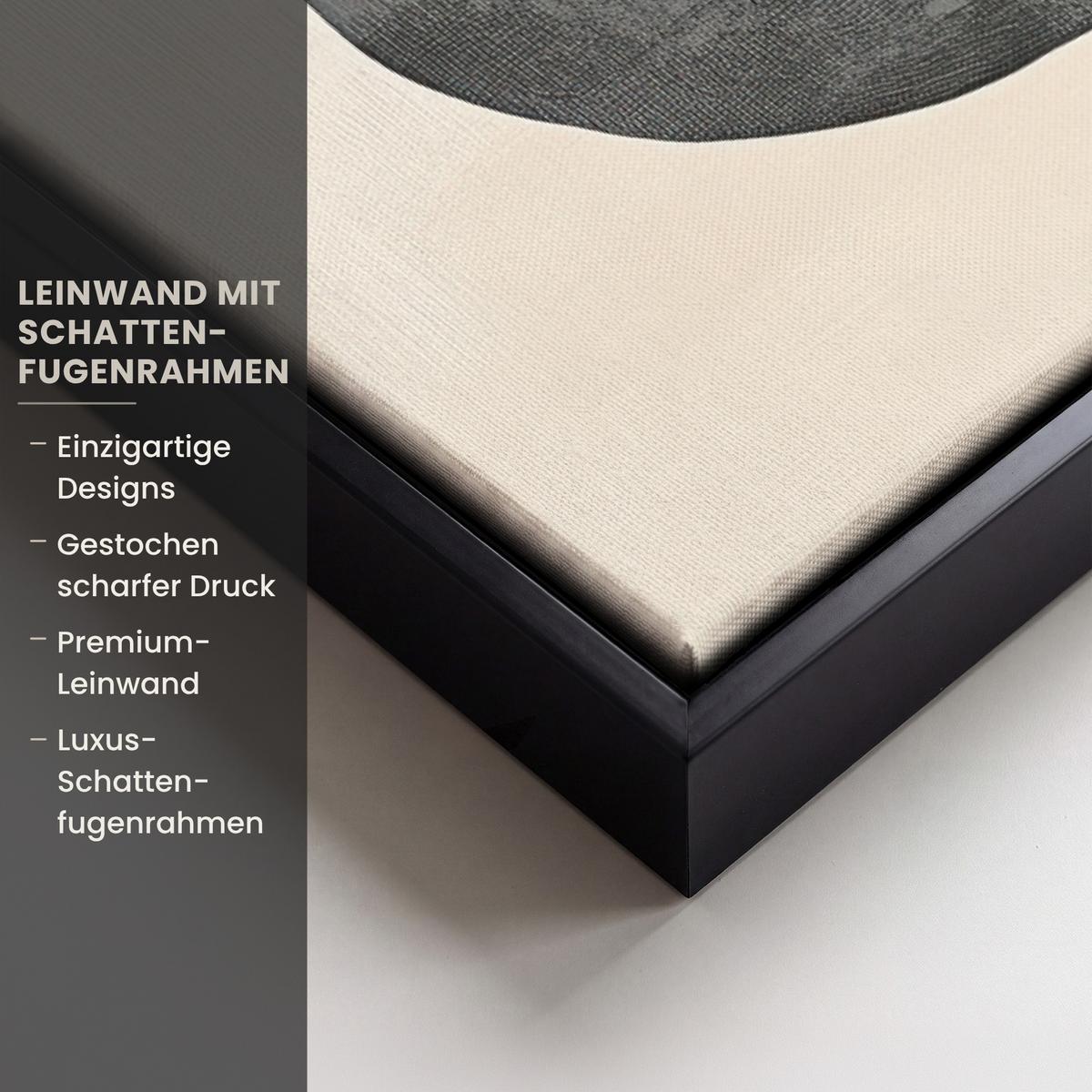 LEINWAND Bilder mit Rahmen - Japandi - Wabi sabi - Beige - 40x60 - Taupe, Textil (40/60cm) - MuchoWow