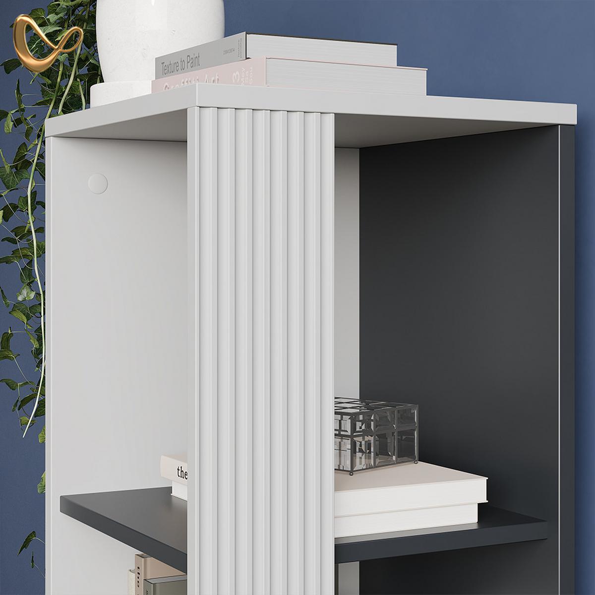BÜCHERREGAL Aterno Weiß mit 3 Fächern - Weiß, Holzwerkstoff (36/120/36cm) - Livinity®