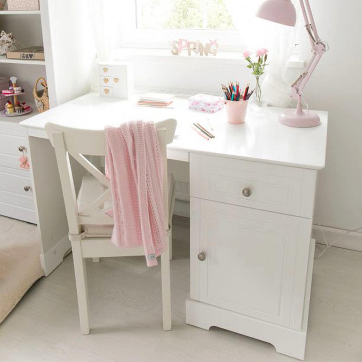 SCHREIBTISCH Weiß - Weiß, Holzwerkstoff (122/60/77cm) - Petits-meubles