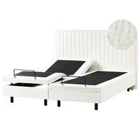 BETT 180/200 cm Cremeweiß Duke II - Schwarz/Weiß, Textil (180/200cm) - Beliani