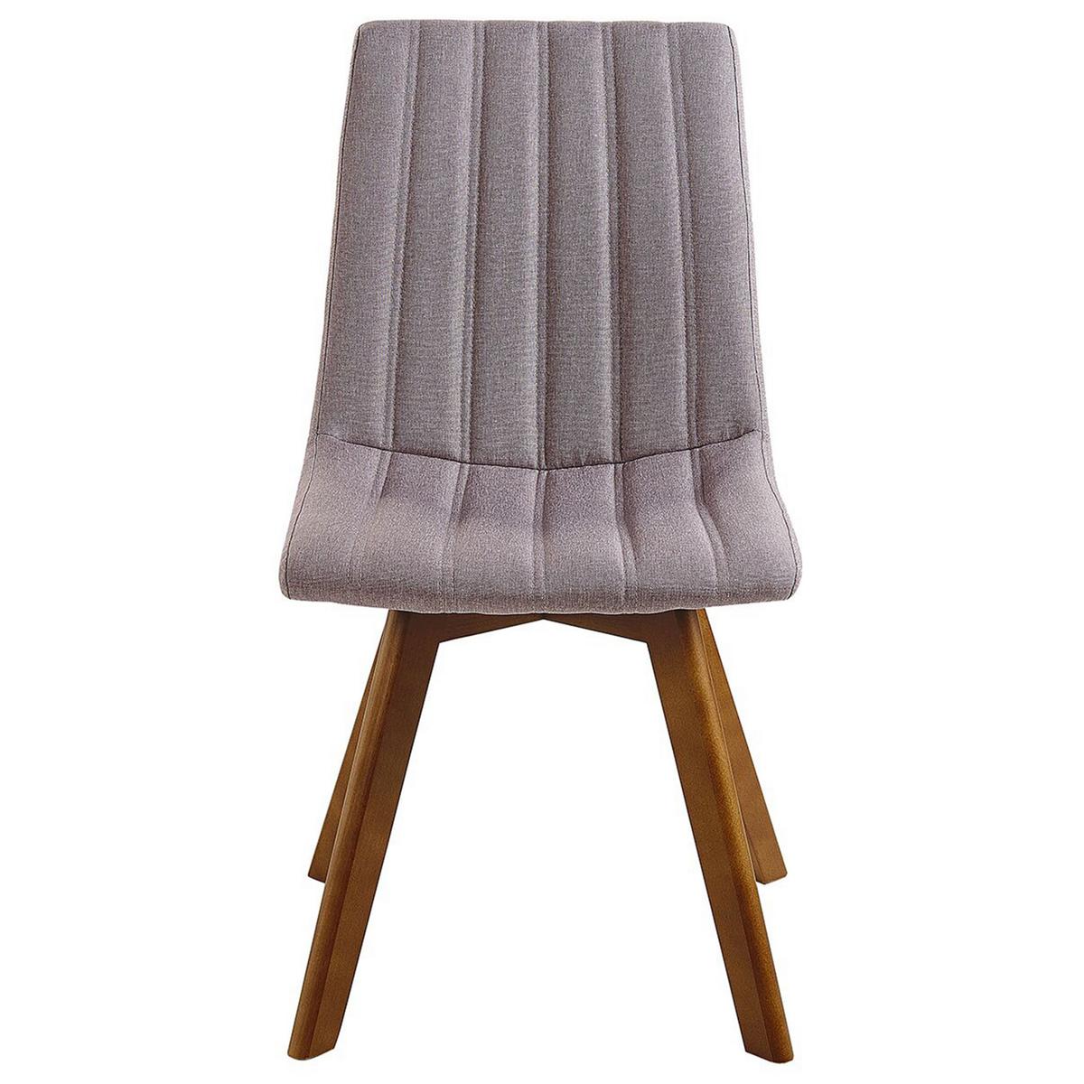 ESSZIMMERSTUHL 2er-Set Polsterbezug Grau Calgary - Grau, Holz/Textil (45/84/53cm) - Beliani