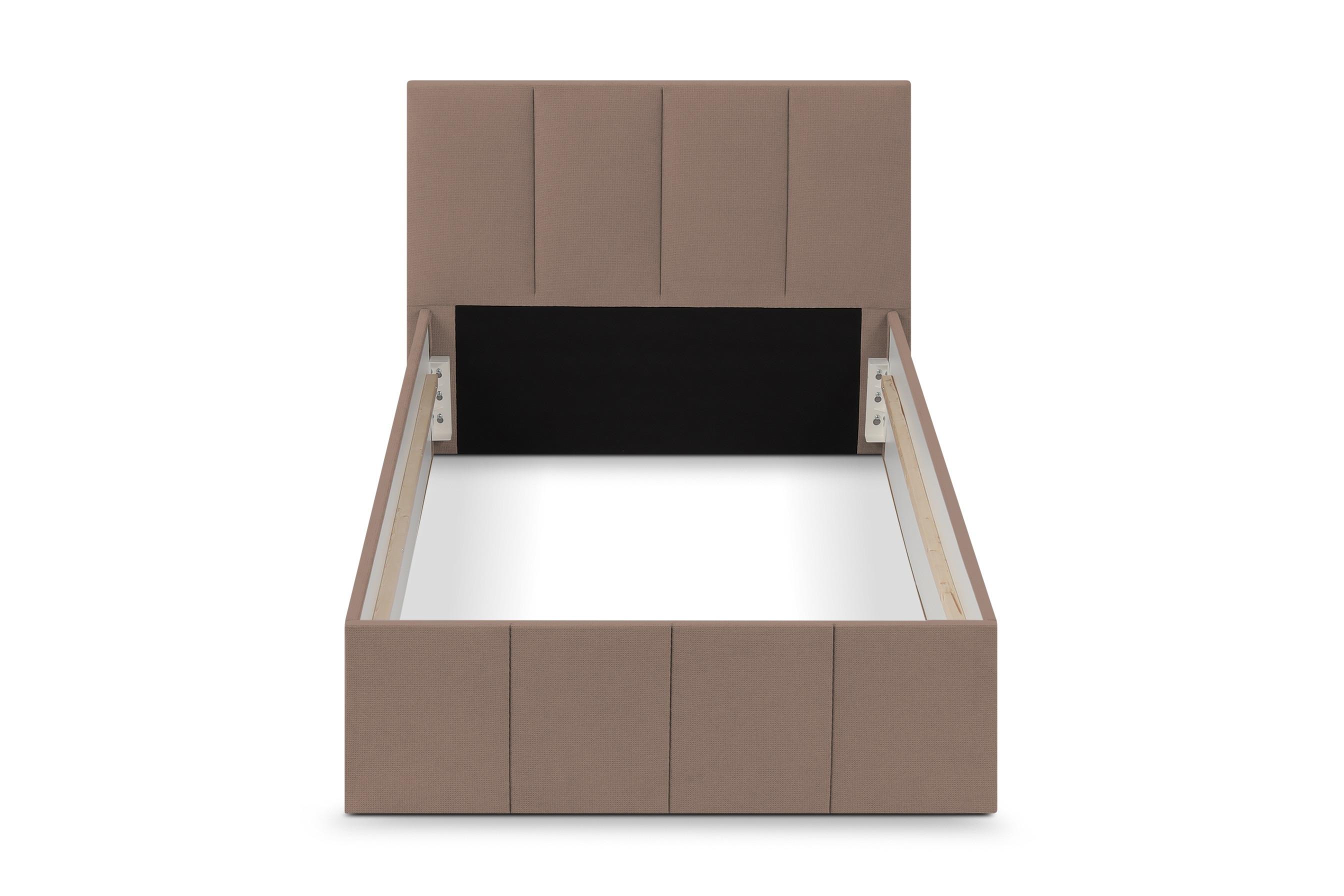 POLSTERBETT Dalas Sahara 140 x 200 x 40 cm Stauraum Ohne Matratze und Lattenrost - Sahara, Holz (140/200cm) - Halmon Schlafkomfort Betten 