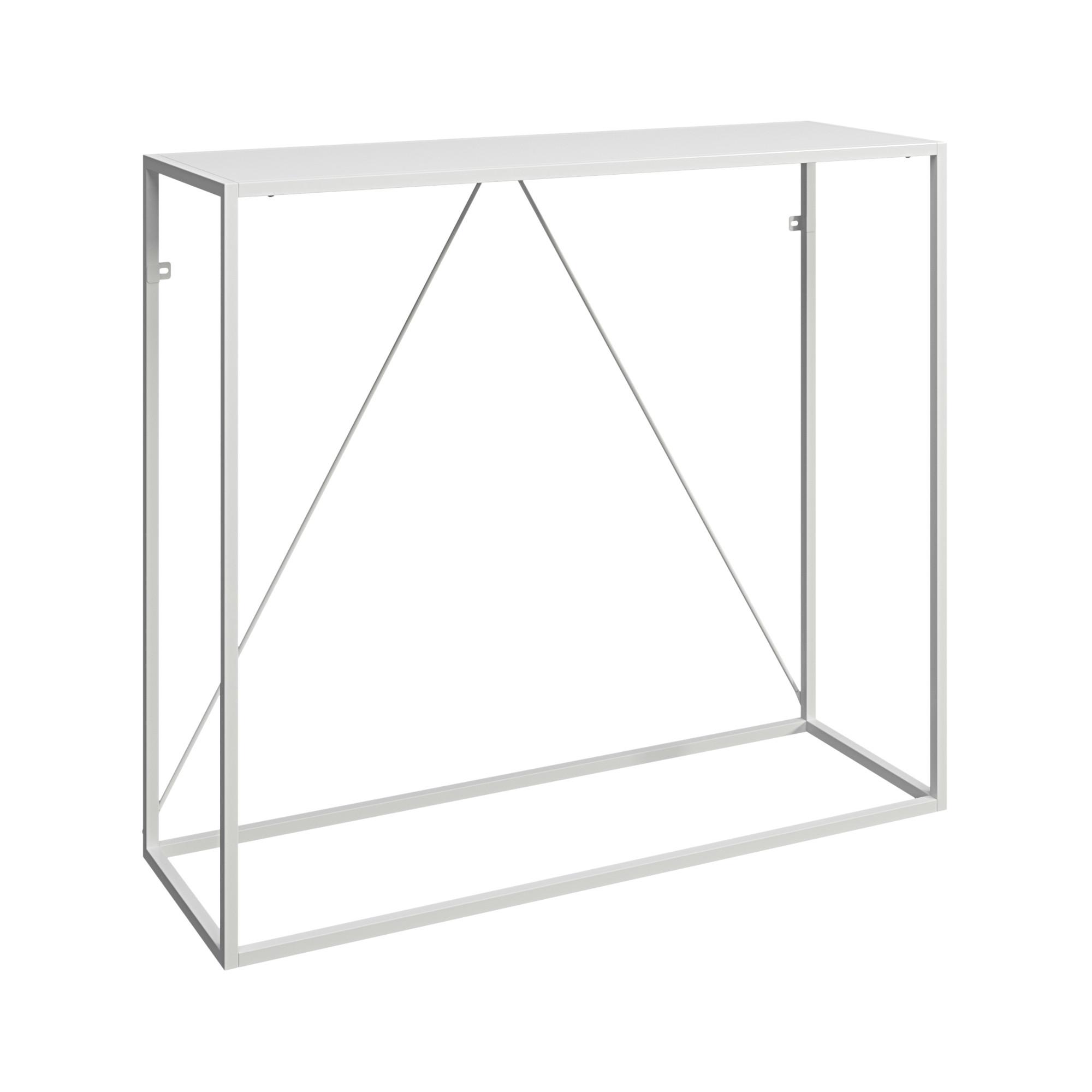 KONSOLENTISCH Austevoll - Weiß, Metall (30/90/80cm) - [en.casa]