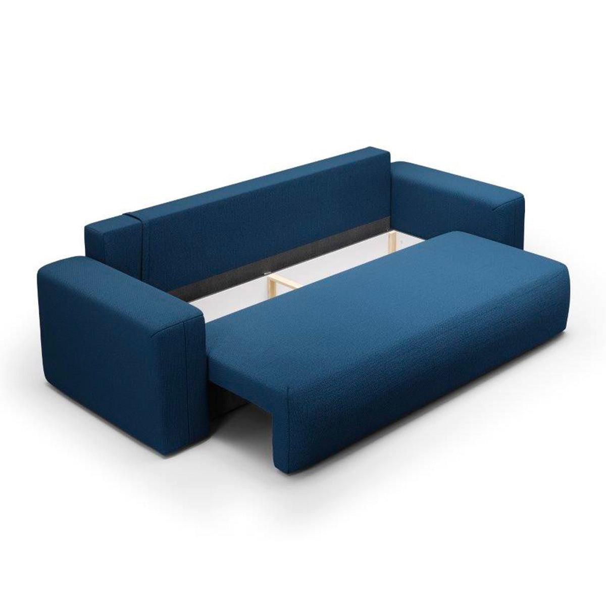 SOFA Bliss 3 Sitzplätze Blau - Blau, Holz (252/72/97cm) - Petits-meubles