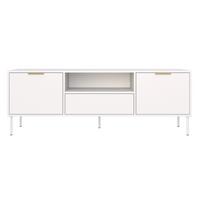 TV-LOWBOARD Vena 2-türig mit Schublade & Fach, Weiß, 160 cm - Goldfarben/Weiß, Holzwerkstoff/Kunststoff (160/57/40cm) - Selsey