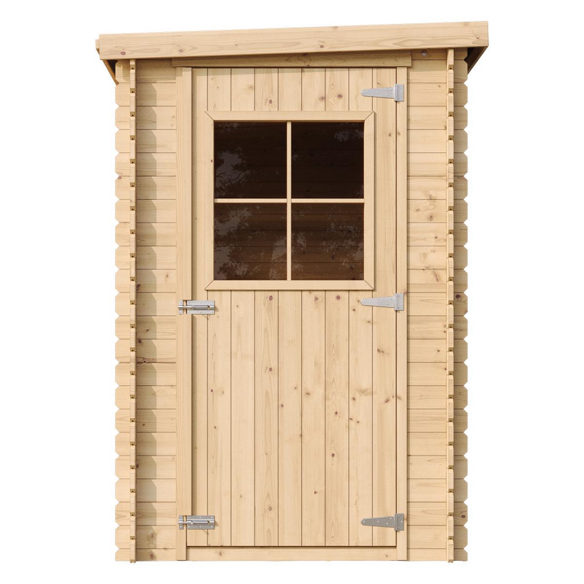 HOLZ-GARTENHAUS - B144xL239xH198 cm/ 2.63 m2 M306 - Beige, Holz (144/198/239cm) - Timbela