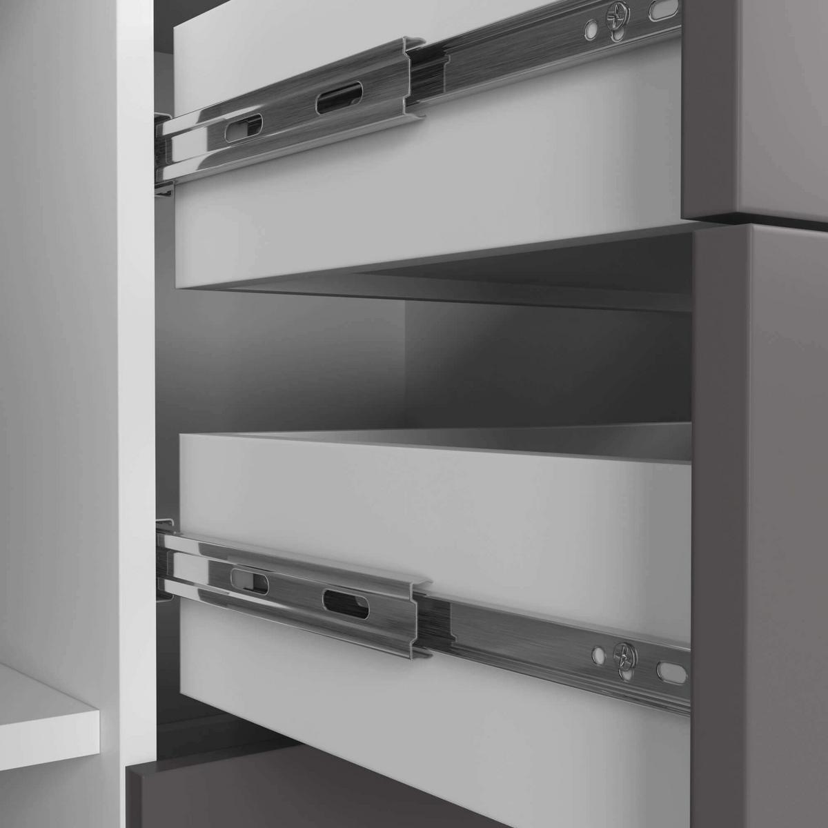 KOMMODE Weiß, Graphit Grau 80/110/35 - Weiß, Holzwerkstoff (110/80/35cm) - RAUMHIRSCH FURNITURE