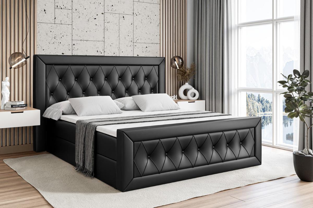 BOXBETT NOEL-Z - 200 x 200 - H4 - Schwarz Hochglanz - Schwarz Hochglanz, Holzwerkstoff (200/200cm) - ALTDECOR