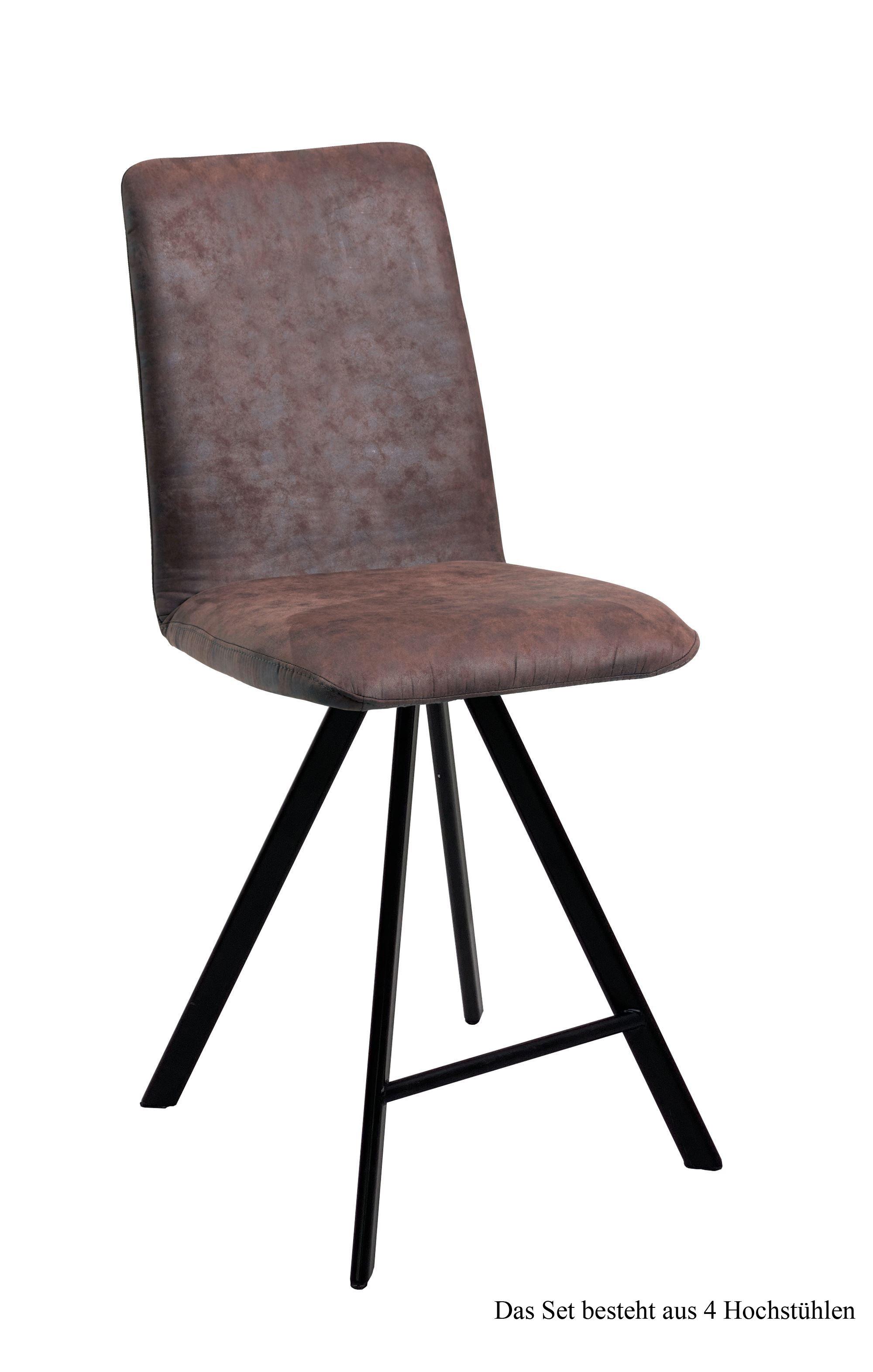 THEKENSTUHL drehbar (4er-Set) Desirae 47x109x60 Schwarz/Braun - Schwarz/Braun, Kunststoff (60/109/47cm) - 58aufmkessel