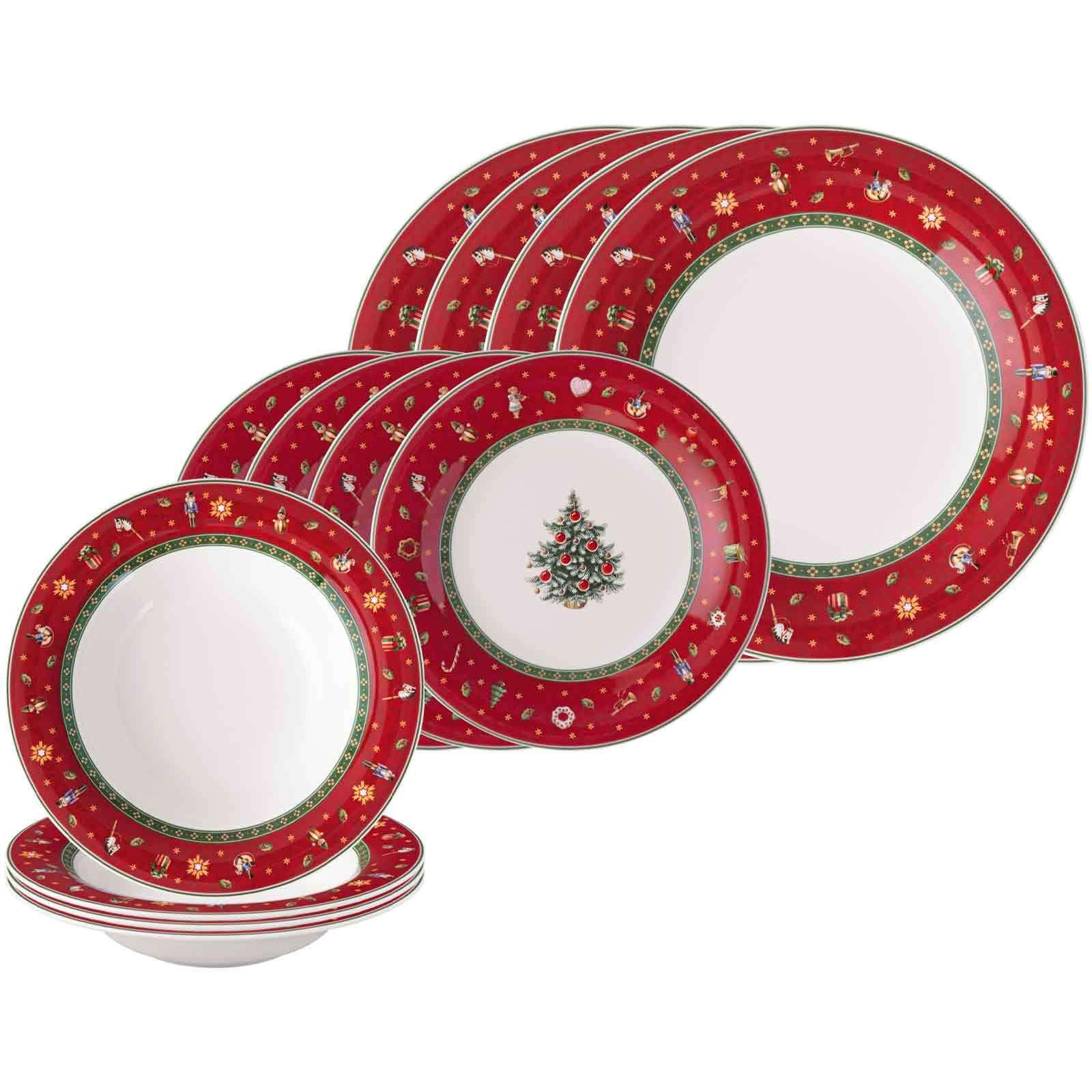 TELLERSET Toy's Delight rot 12-tlg. - Rot, Keramik (2/2/2cm) - Villeroy & Boch