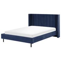 BETT mit Lattenrost 160x200 cm Blau Villette - Blau, Textil (160/200cm) - Beliani