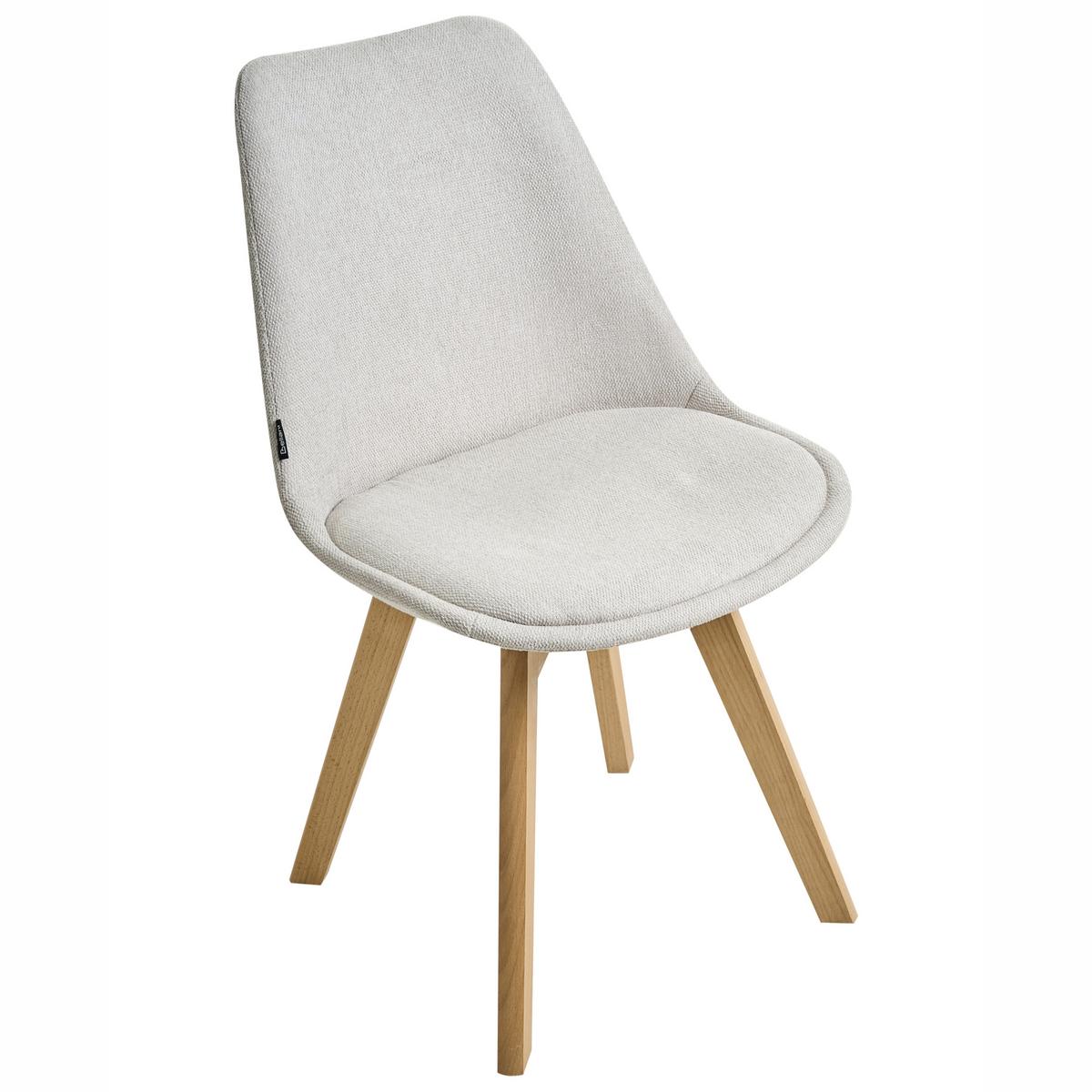 ESSZIMMERSTUHL 2er-Set Polsterbezug Weiß Dakota - Weiß, Holz/Textil (44/84/43cm) - Beliani
