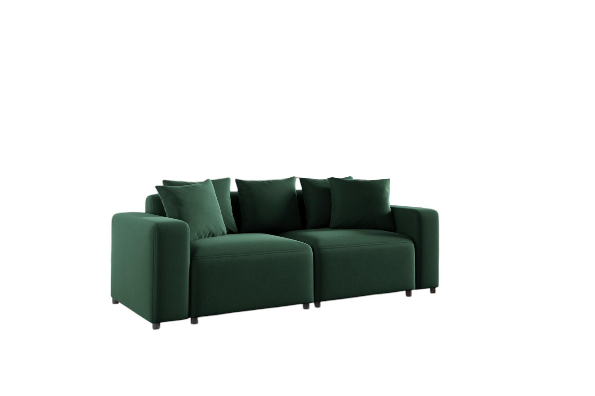 SOFA Megan 2-sitzer In Salvador - Dunkelgrün, Holzwerkstoff/Textil (236/75/98cm) - Fun Möbel