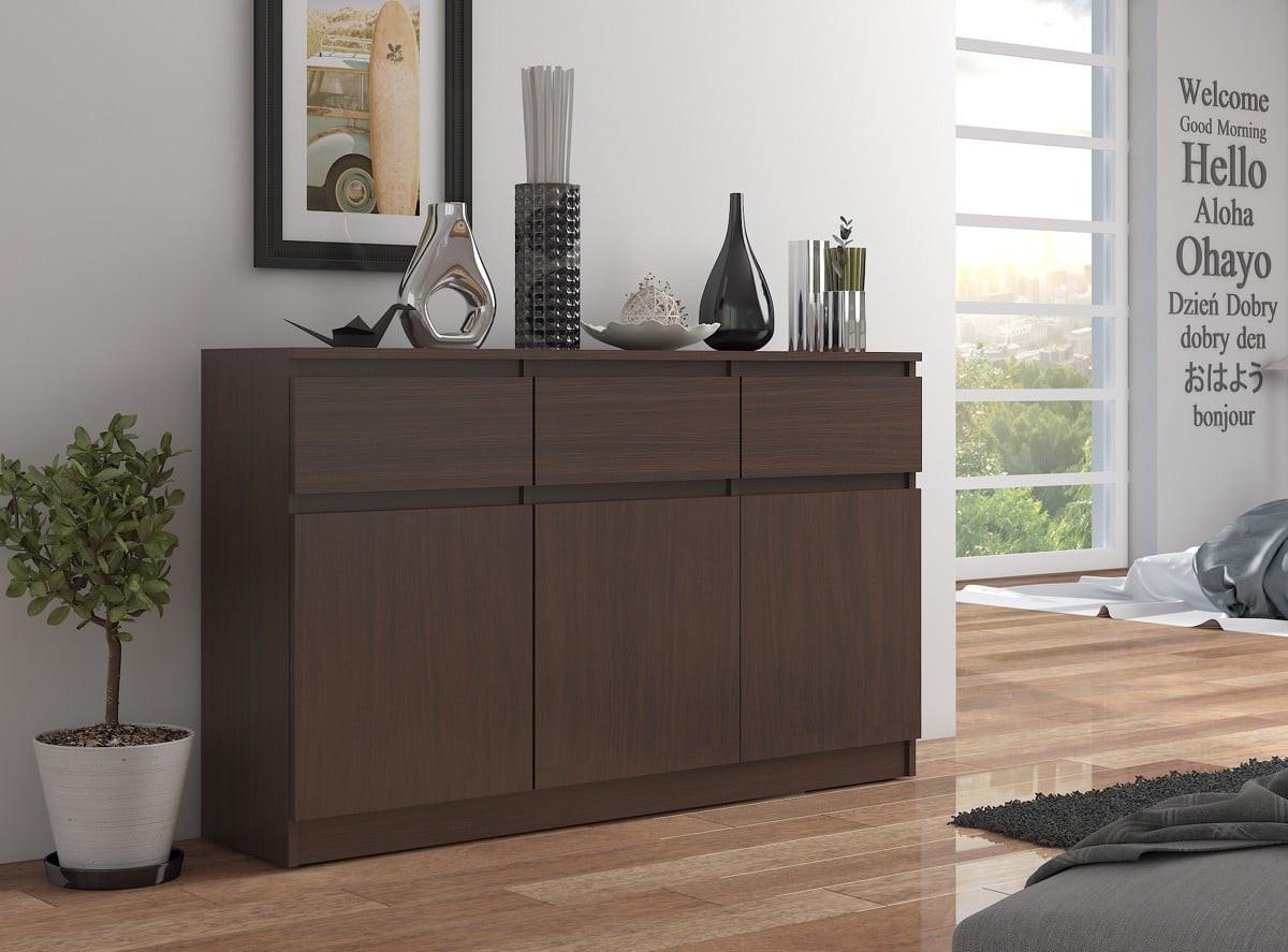 KOMMODE Dunkelbraun 99/138/40 - Dunkelbraun, Holzwerkstoff (138/99/40cm) - RAUMHIRSCH FURNITURE