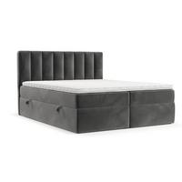 BOXBETT Bari 200/200 cm Grau im Kronos Stoff - Grau, Holz/Holzwerkstoff (200/200cm) - AltaBeds