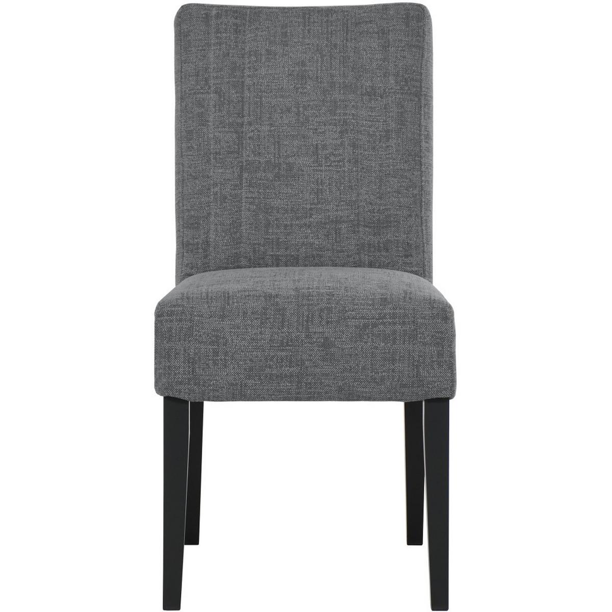 STUHL FREYA mit schwarzen Holzbeinen, Polsterstuhl, Dunkelgrau - Dunkelgrau/Schwarz, Holz (47/94/42cm) - Beautysofa