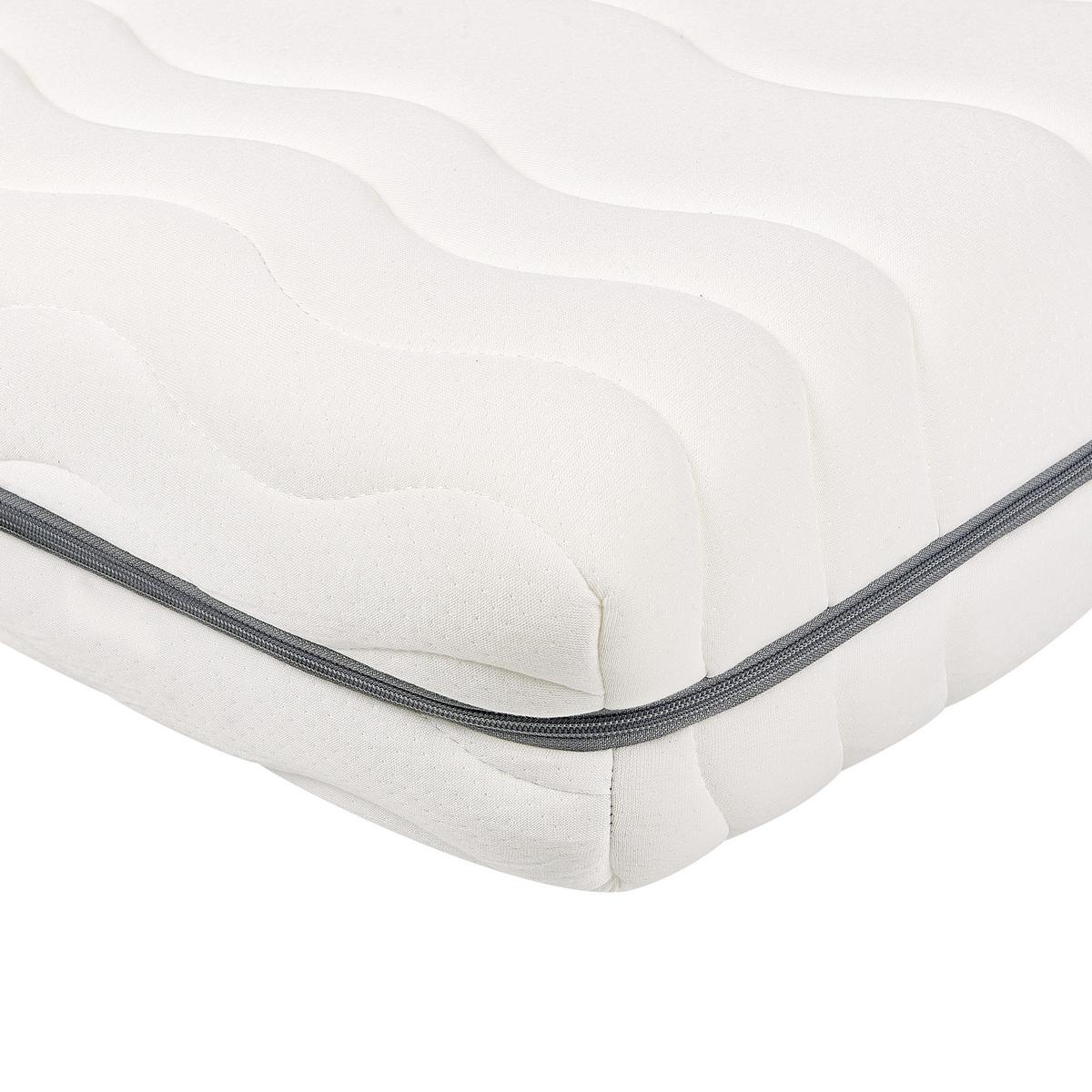 MEMORY-SCHAUMMATRATZE H2/3 Mittel 120/200 cm Serenity - Weiß, Textil (120/200cm) - Beliani