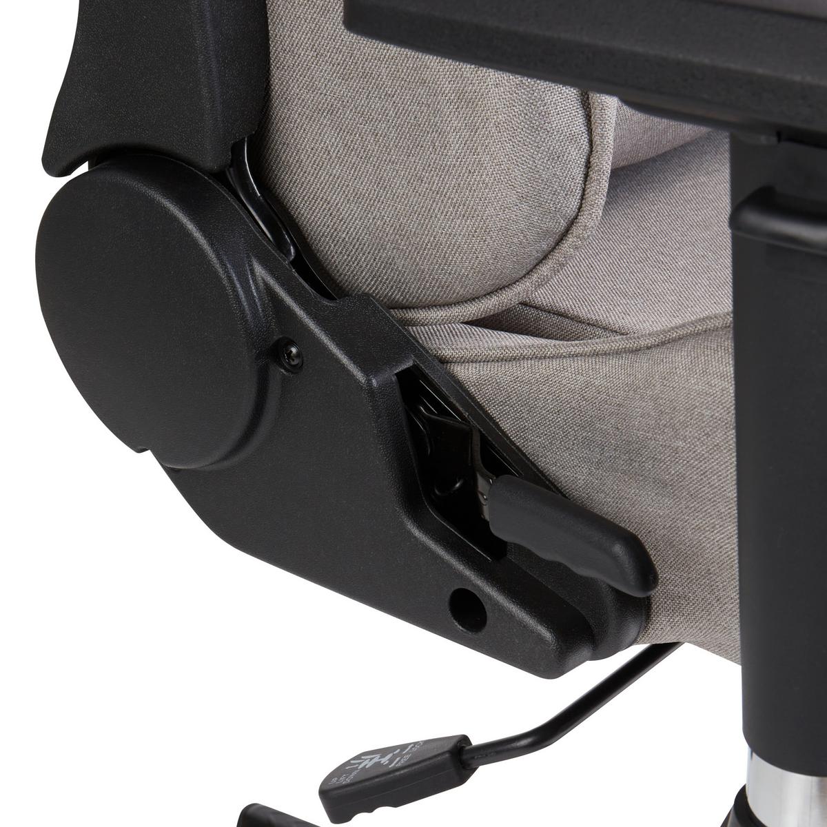GAMINGSTUHL Taupe Warrior - Taupe/Schwarz, Textil (62/122/62cm) - Beliani