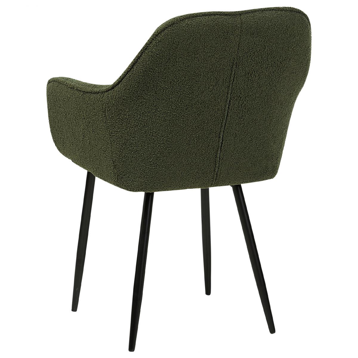 ESSZIMMERSTUHL 2er-Set Polyester Grün Alden - Grün, Textil/Metall (59/85/61cm) - Beliani