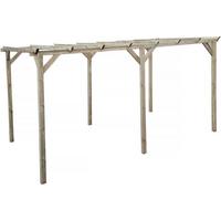 CARPORT AUTO sunny Braun - Braun, Holz (300/247/494cm) - Habitat Garten