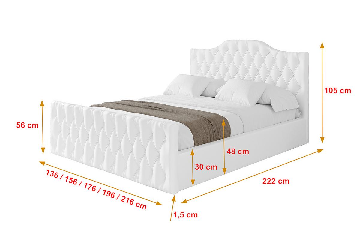 POLSTERBETT mit Bettkasten, Fußteil und Lattenrost, Boxbett mit Matratze H3/H4 - FALIO-Z 120x200 Weiß Kunstleder - Weiß Hochglanz, Holzwerkstoff/Textil (120/200cm) - ALTDECOR