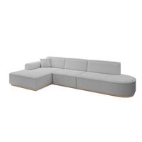 ECKSOFA Ottomane Links IREA-L2 - 327x165x80 cm Hellgrau - Hellgrau, Holzwerkstoff/Textil (327/165cm) - ALTDECOR
