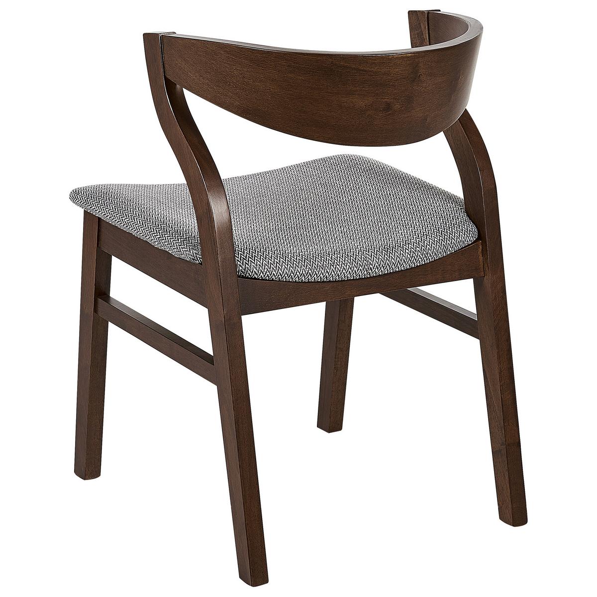 ESSZIMMERSTUHL 2er-Set Holzwerkstoff Dunkler Holzfarbton Maroa - Dunkelbraun, Holz/Textil (51/72/46cm) - Beliani