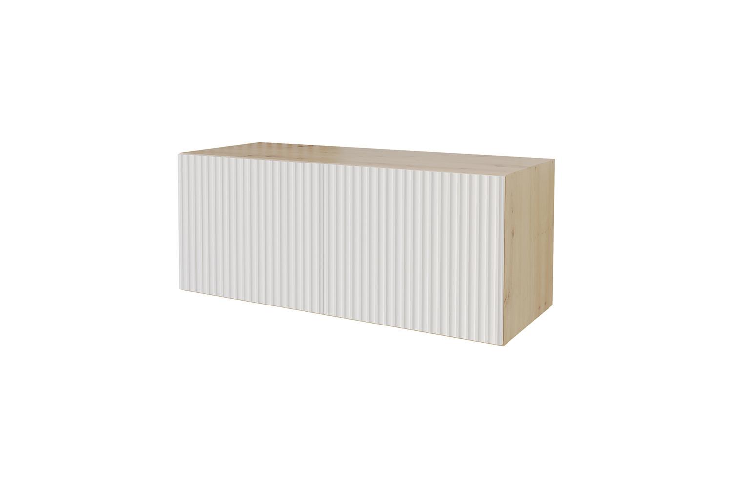LOWBOARD NOA-2-W 100x40x40 cm - Artisan / Weiß - Weiß, Holzwerkstoff (100/40/40cm) - ALTDECOR