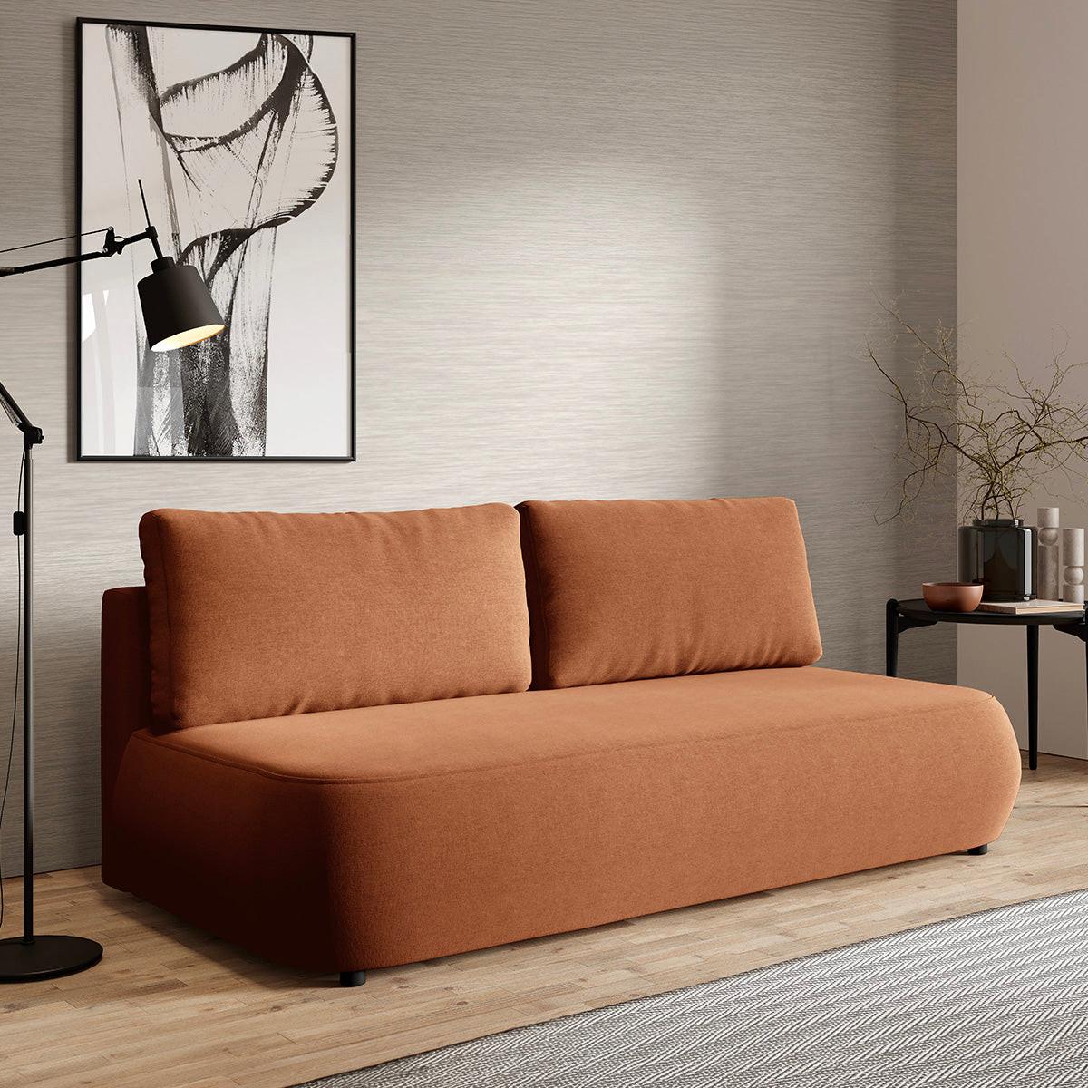 SOFA Antonio 3 Sitzplätze Terracotta - Terracotta, Holz (210/82/106cm) - Petits-meubles