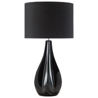 TISCHLAMPE Santee 32/32/60 cm - Schwarz, Keramik (32/32/60cm) - Beliani