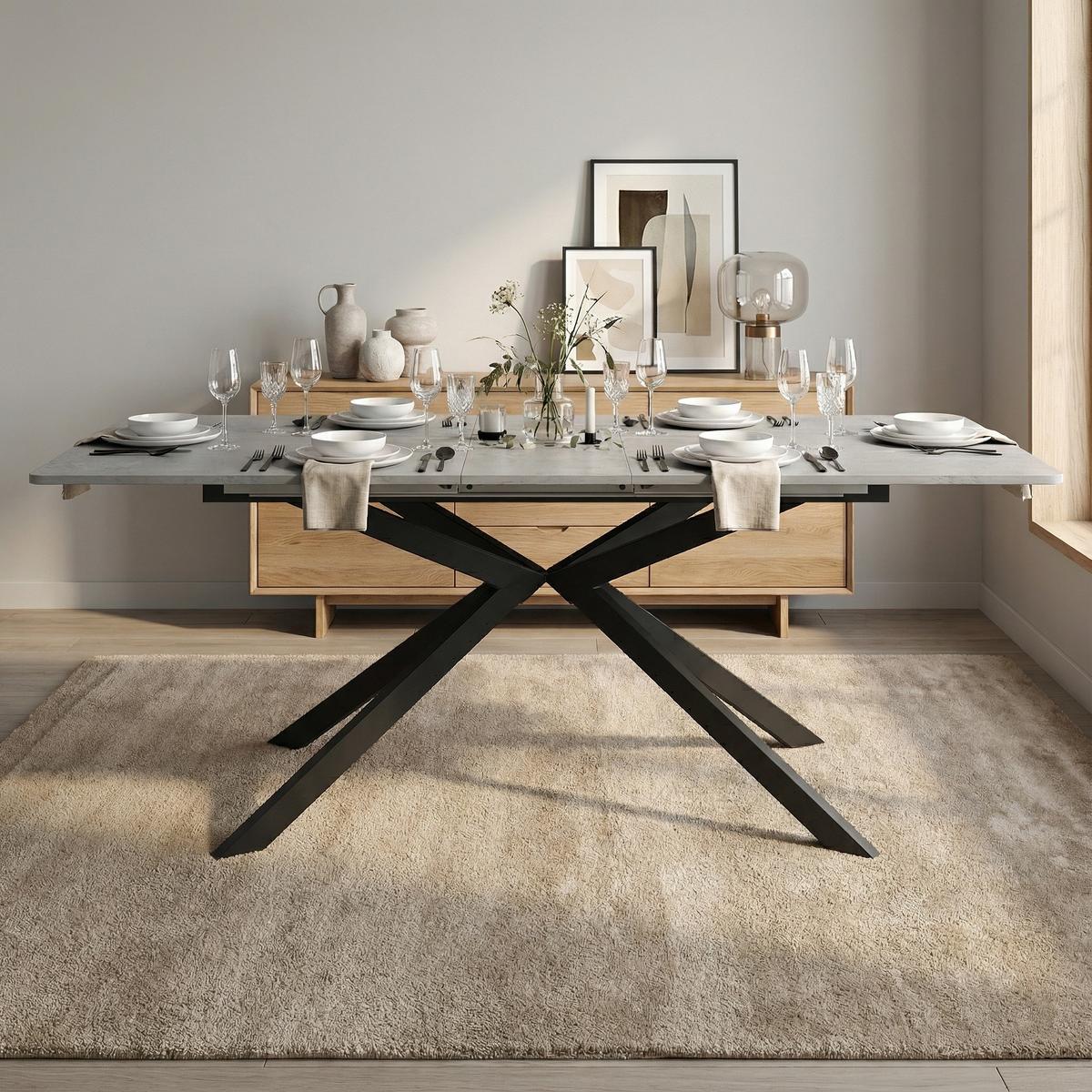 ESSTISCH ausziehbar 150–180 cm in Marmor-Optik - Naturfarben, Holzwerkstoff (70/180/76cm) - Urban Meuble