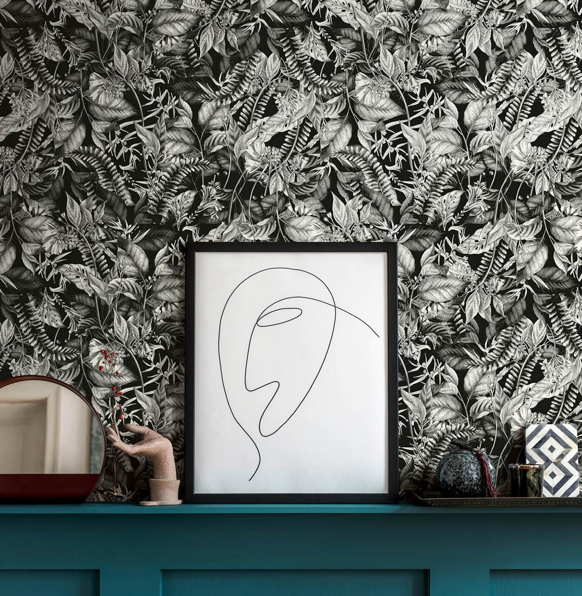 VLIESTAPETE Schwarz-Weiß 53/1005 cm - Schwarz, Textil (53/1cm) - KUNSTLOFT