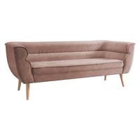SOFA Bal 3 - Rosa/Naturfarben, Holz/Textil (182/75/74cm) - MIRJAN24